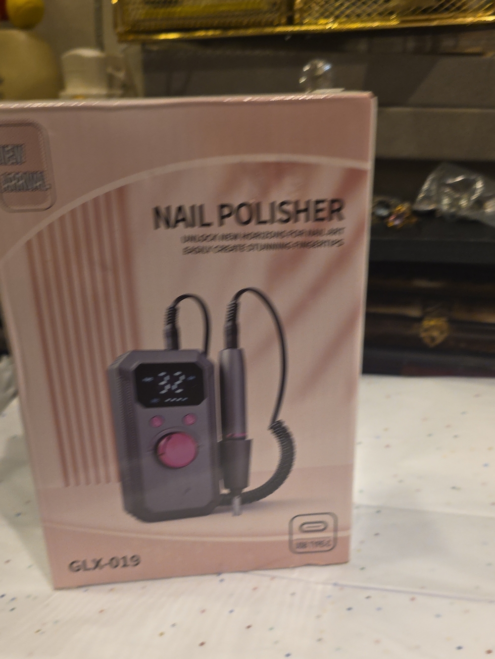 Portable Pink Nail Polisher Electric Nail Drill